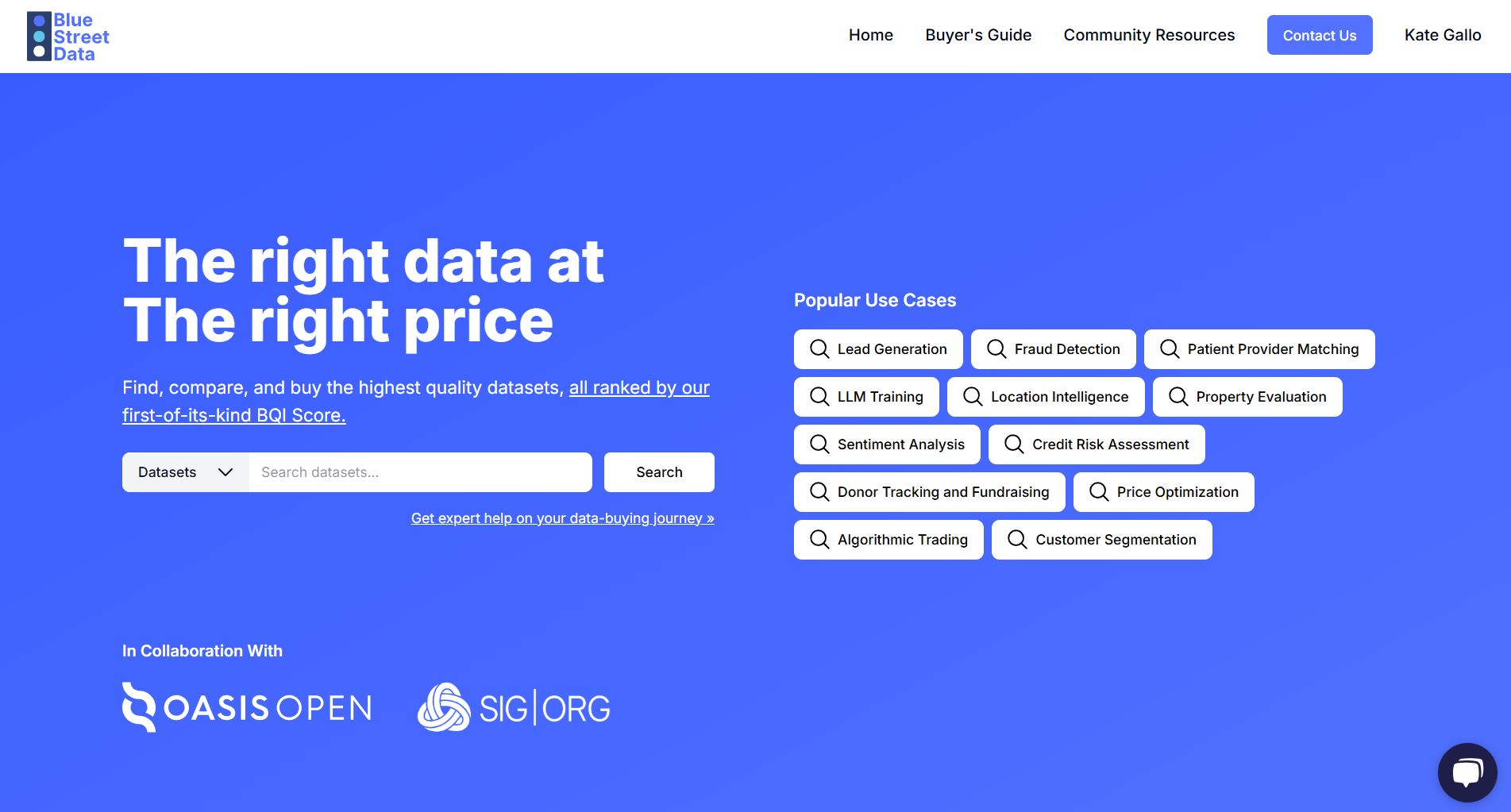 Data search engine preview